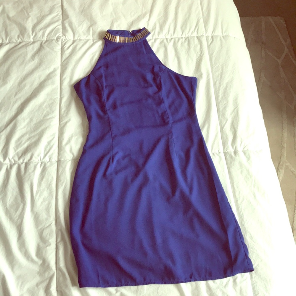Royal blue cocktail dress